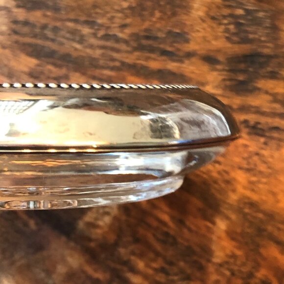 Mid Century Silver & Crystal Coaster - Picture 2 of 5